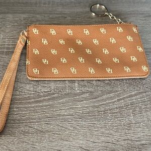 Brown Monogram Wristlet Clutch